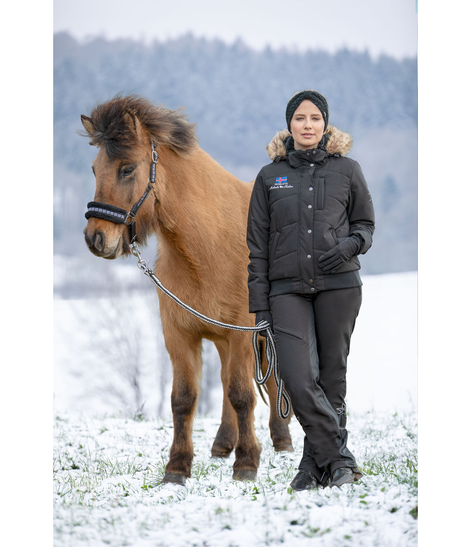 Kapuzen-Winter-Reitjacke Elgur