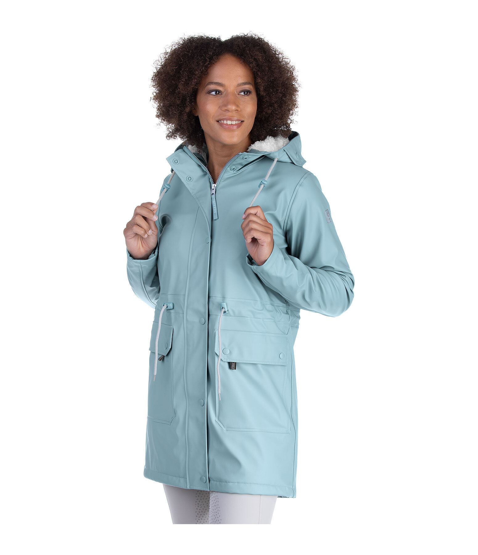 Teddyfleece-Kapuzenregenjacke Stella II